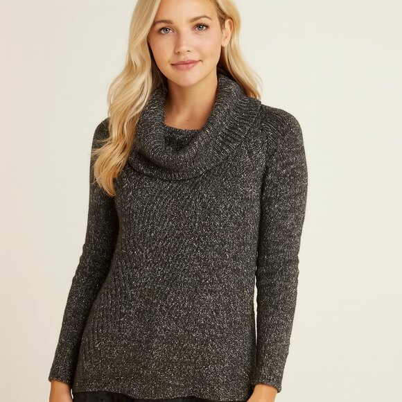 White House Black Market Sweaters - 2/$30 White House Black Market Petite Cowl Neck Fringed Lace Sweater XS #9931
